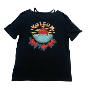 Volcom Shirt Womens XS True To This Flowers Short Sleeve Graphic Tee